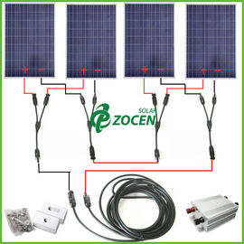 الوقوف لوحة للطاقة الشمسية وحدى المحمولة 400W الأرضي تركيب أنظمة 110V - 240V