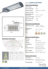 220V 13200 lm 135W قوة عال led شارع ضوء ip 65, energy-savings